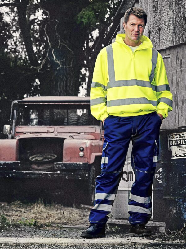 YKK06 YOKO Hi-Vis 1/4 Zip Sweatshirt