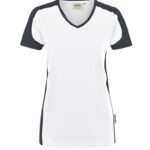 HAKRO Damen V-Shirt Contrast MIKRALINAR® - Produktbild