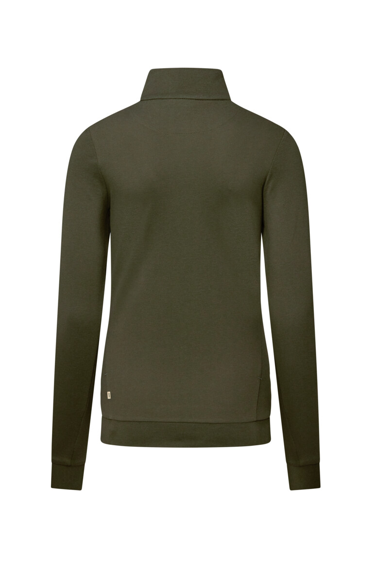HAKRO Damen Zip-Longsleeve Piqué MIKRALINAR® ECO