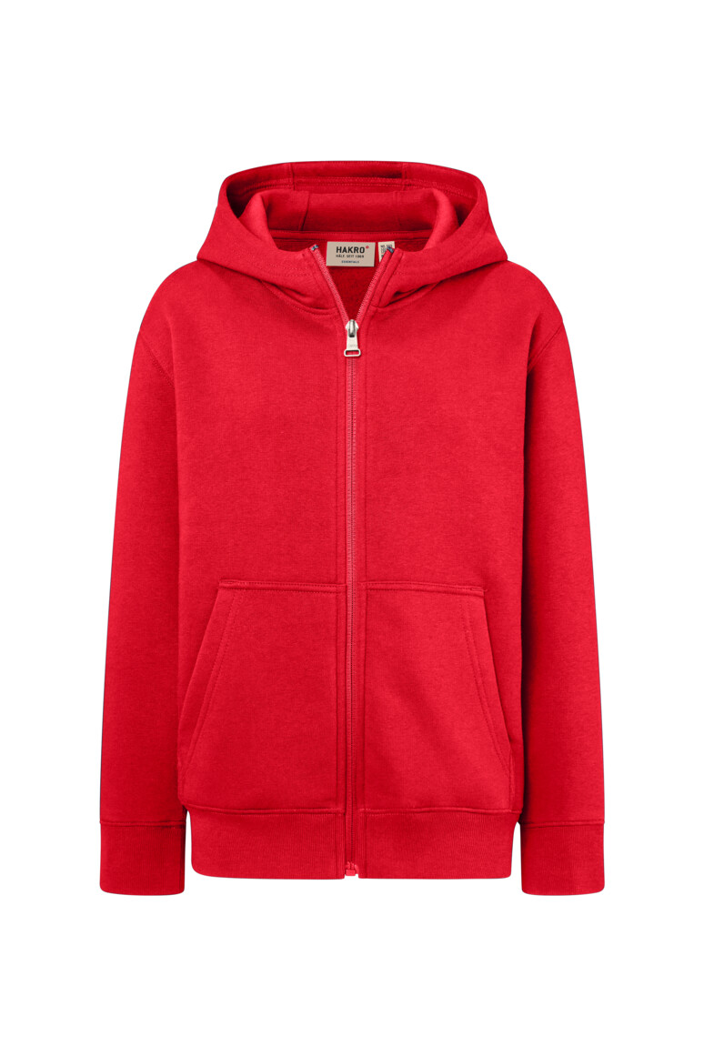 HAKRO Kinder Kapuzen-Sweatjacke Bio-Baumwolle