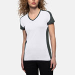 HAKRO Damen V-Shirt Contrast MIKRALINAR® - Produktbild