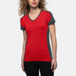 HAKRO Damen V-Shirt Contrast MIKRALINAR® - Produktbild