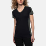 HAKRO Damen V-Shirt Contrast MIKRALINAR® - Produktbild