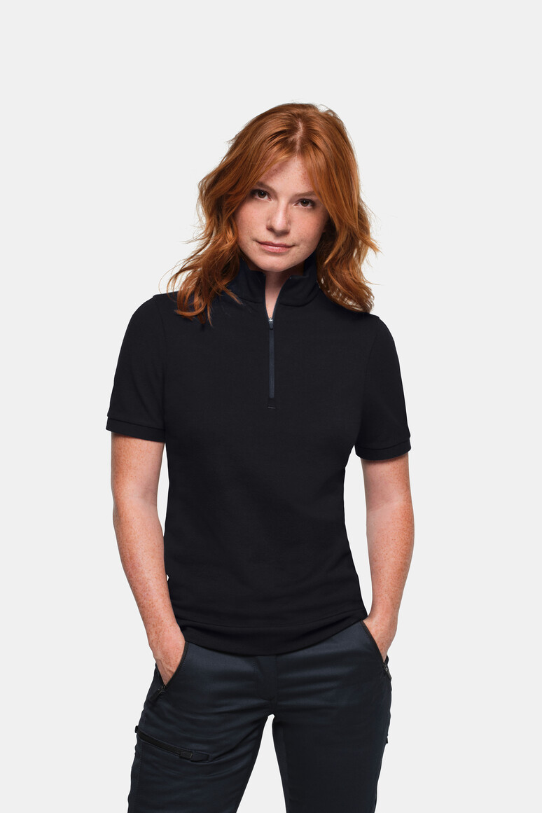 HAKRO Damen Zip-Shirt Piqué MIKRALINAR® ECO