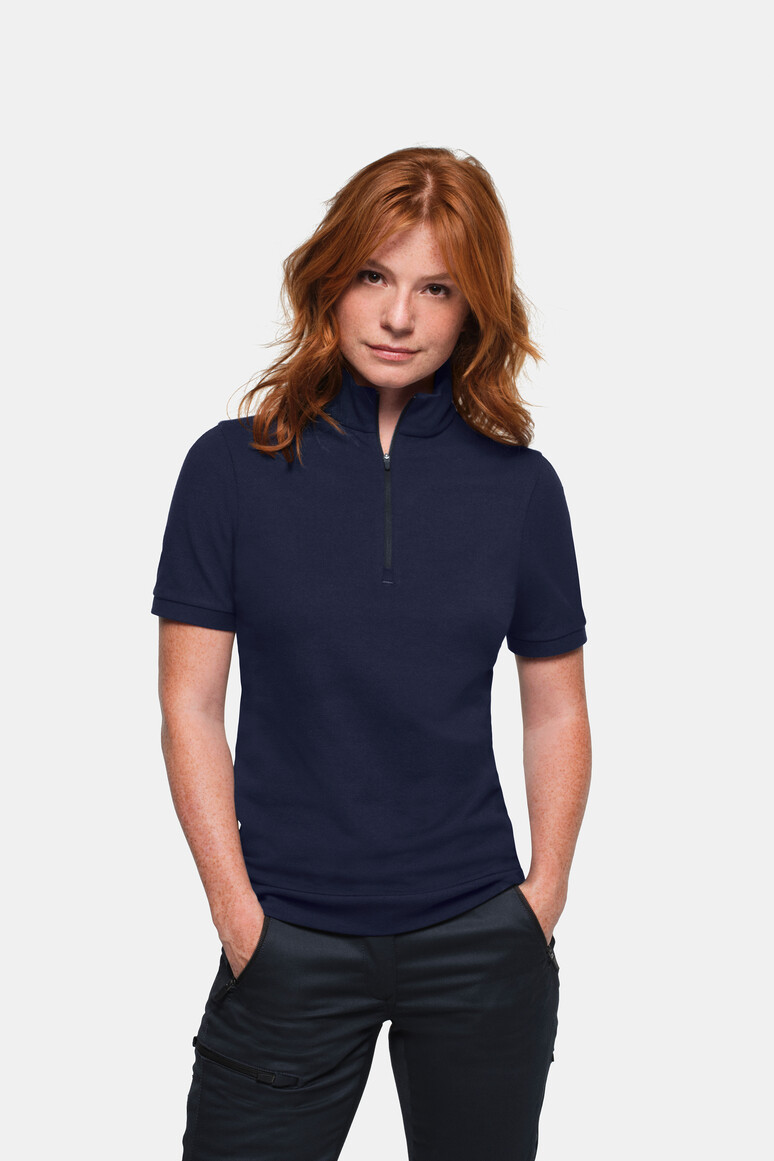 HAKRO Damen Zip-Shirt Piqué MIKRALINAR® ECO