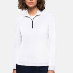 HAKRO Damen Zip-Longsleeve Piqué MIKRALINAR® ECO