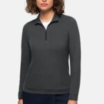 HAKRO Damen Zip-Longsleeve Piqué MIKRALINAR® ECO