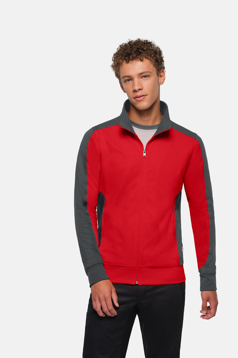 HAKRO Sweatjacke Contrast MIKRALINAR®