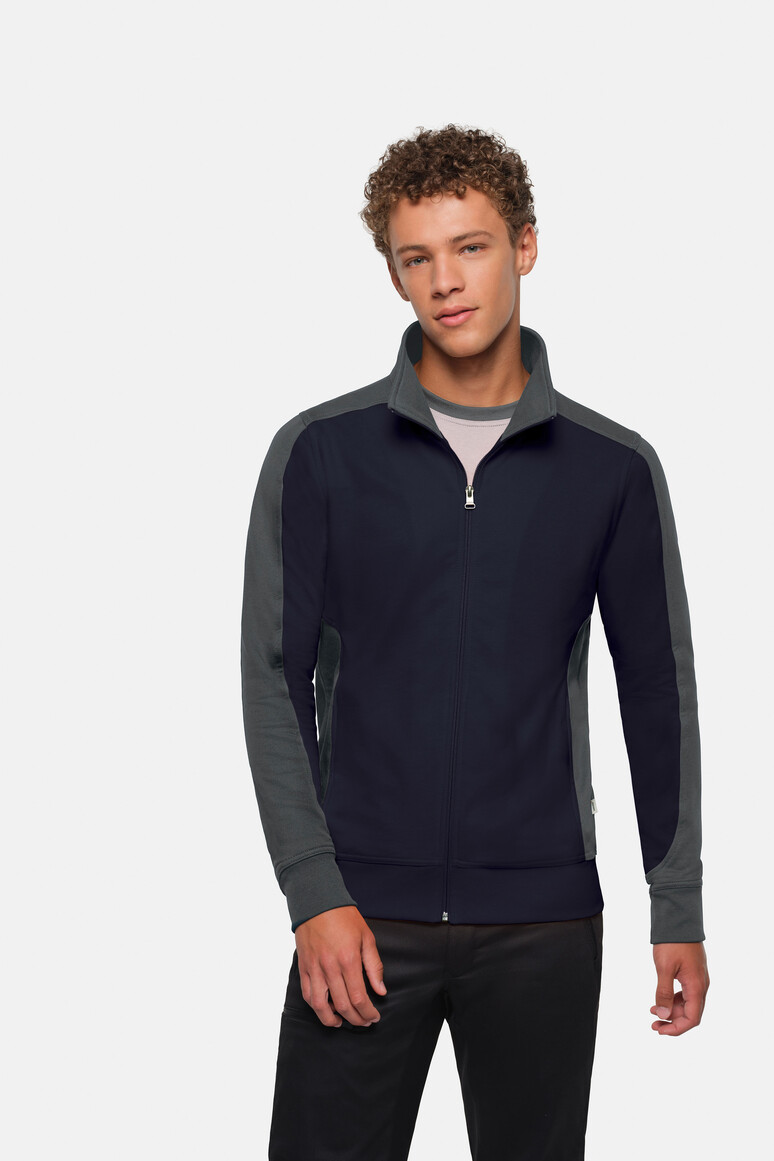 HAKRO Sweatjacke Contrast MIKRALINAR®